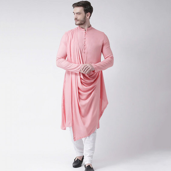 https://fazhionshore.com/products/men-pink-solid-straight-kurta-with-attached-drape