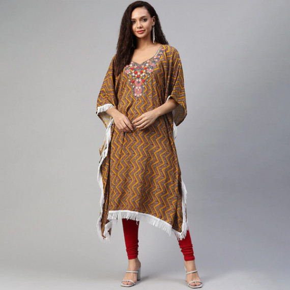 https://fazhionshore.com/products/women-orange-brown-geometric-printed-thread-work-pure-cotton-kaftan-kurta