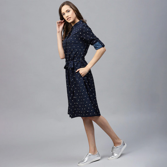 https://fazhionshore.com/products/navy-blue-polka-dots-printed-shirt-dress