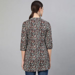 Women Black & Maroon Abstract Printed Tunic