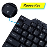 Zebronics ZEB-KM2100 Multimedia USB Keyboard Comes with 114 Keys Including 12 Dedicated Multimedia Keys & with Rupee Key