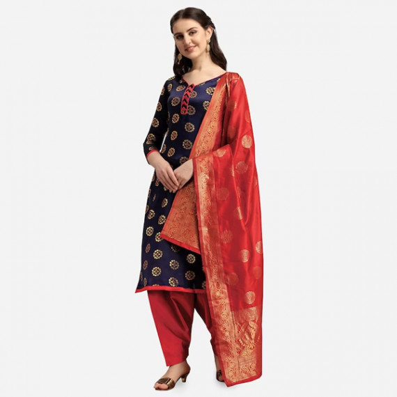 https://fazhionshore.com/products/navy-blue-red-woven-design-banarasi-unstitched-dress-material