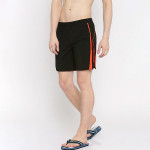 Men Black Printed Swim Shorts