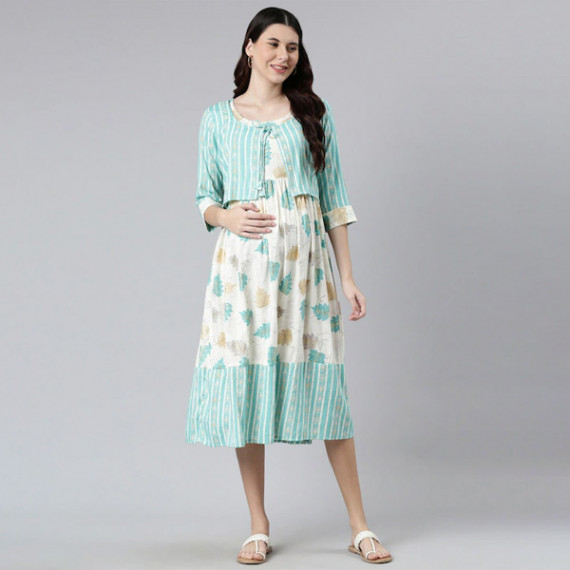 https://fazhionshore.com/products/women-off-white-green-floral-maternity-a-line-midi-dress