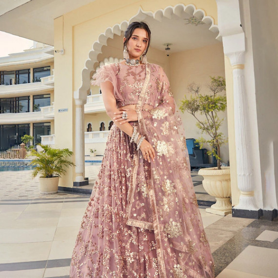 https://fazhionshore.com/products/peach-coloured-gold-toned-embellished-sequinned-semi-stitched-lehenga-unstitched-blouse-with