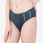 Women Blue High Waist Full Coverage Brief